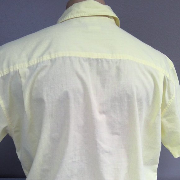 Patagonia Light Yellow Button Up Shirt Short Sleeve Men's XL - Picture 3 of 7
